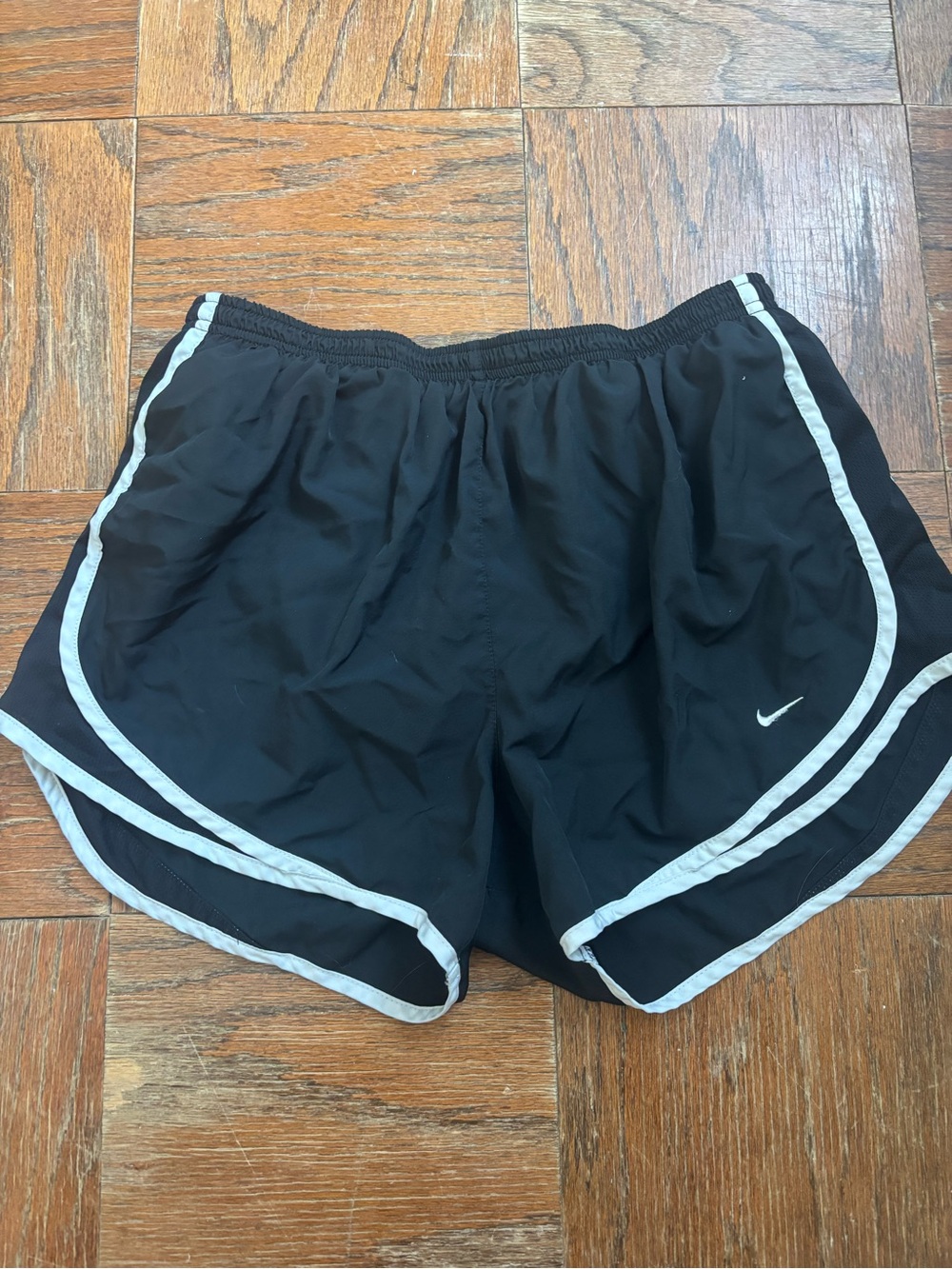 Nike Women’s Black Athletic Shorts with White Trim